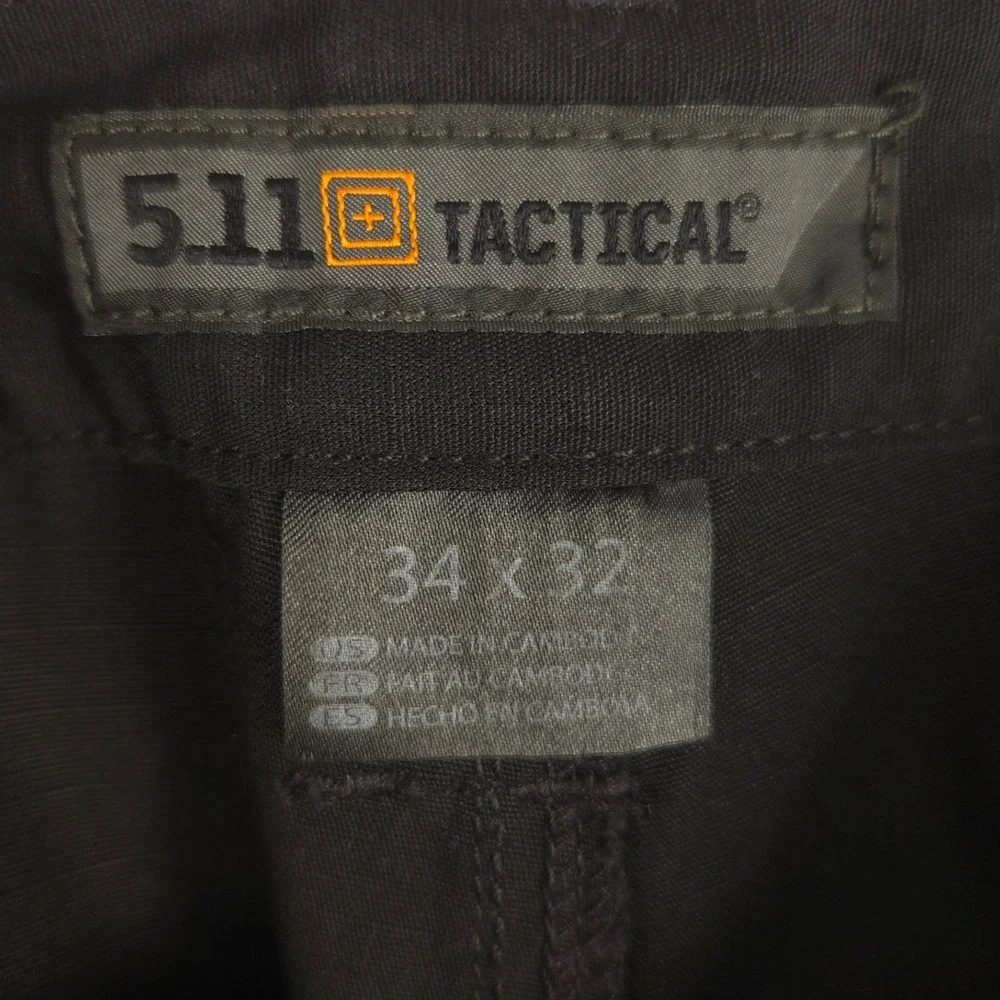 5.11 Taclite Pro Mens 74273 Cargo Pants Black Work Ripstop 34x32 (Fits 32x31)